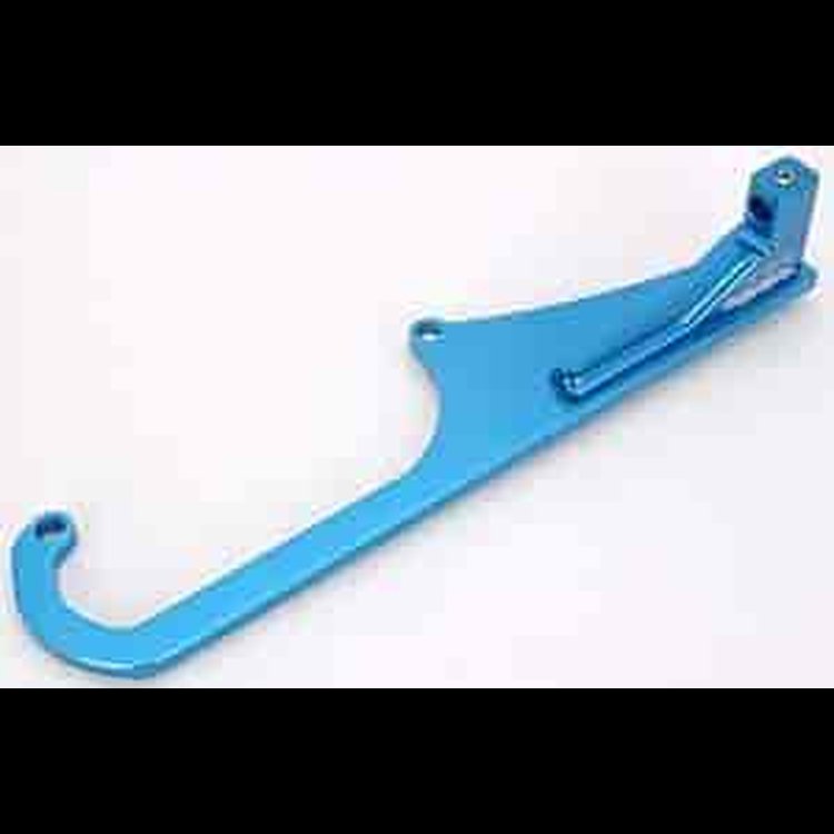 Adjustable Throttle Cable Bracket - Blue Fits 4500 Series Dominator with Morse Style 33-C Cable