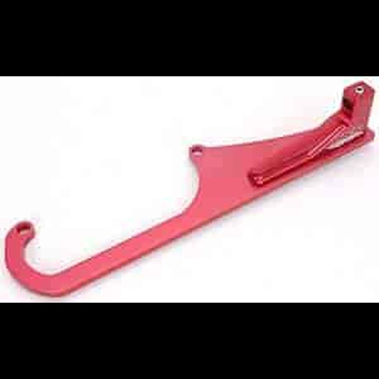 Adjustable Throttle Cable Bracket -Red Fits 4500 Series Dominator with Morse Style 33-C Cable