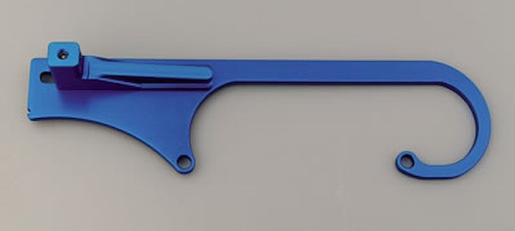 Adjustable Throttle Cable Bracket - Blue Fits 4150/4160/3310 Series Holley 750 with Morse Style 33-C Cable