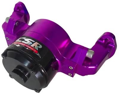 Billet Aluminum Electric Water Pump for Big Block Chevy Engines [35-37 GPM, Purple Anodized]