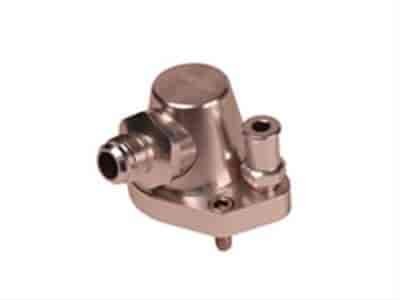 Swivel Thermostat Housing for Ford Small Block 289/302/351W Engines [-20 AN, Clear Anodized]