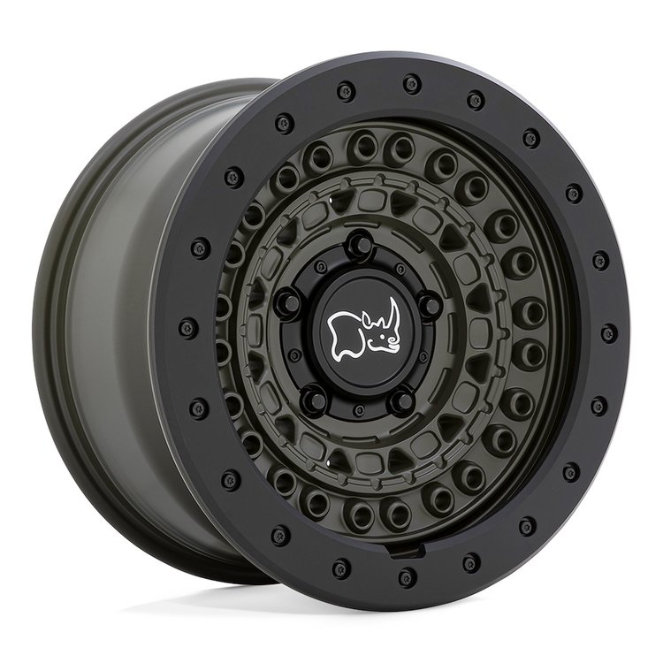 1890BCD-86140N12 BARRICADE Wheel [Size: 18" x 9"] Olive Drab Green w/Black Rock Guard