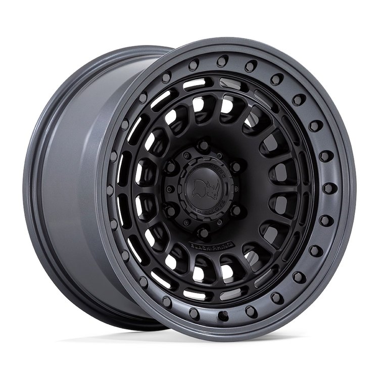 BR014MA17906812N BR014 SAHARA Wheel [Size: 17" x 9"] Matte Black w/Gunmetal Lip
