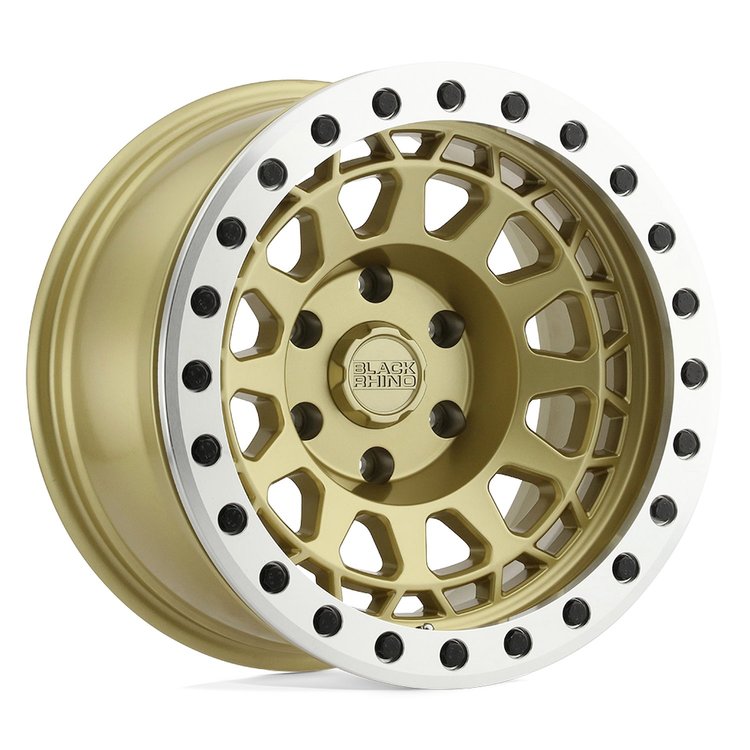 1785PRM-06140L12 PRIMM BEADLOCK Wheel [Size: 17" x 8.50"] Matte Gold w/Machined Ring
