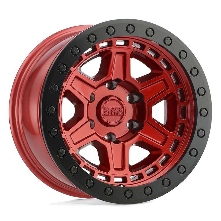 1790REN-26140R12 RENO Wheel [Size: 17" x 9"] Candy Red w/Black Ring/Bolts