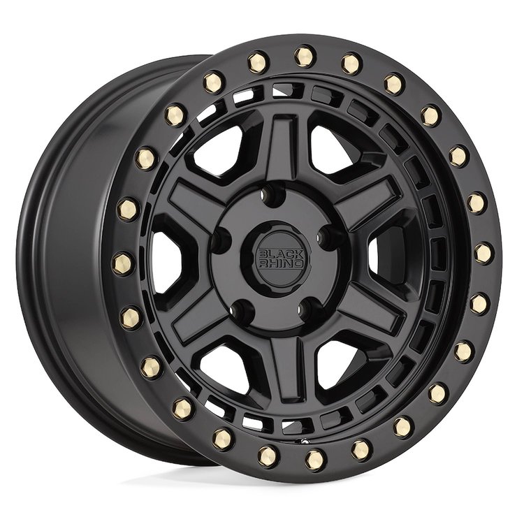 1790REN-85127M71 RENO Wheel [Size: 17" x 9"] Matte Black w/Brass Bolts