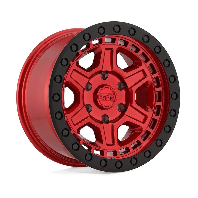 1790REN006140R12 RENO Wheel [Size: 17" x 9"] Candy Red w/Black Ring/Bolts