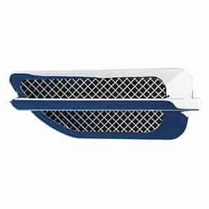 Side Fender Vent 2 pc. Universal 4 in. x 11 in. Large Mesh Triple Chrome Plated ABS