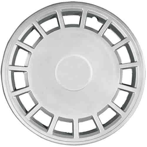 Aftermarket Wheel Cover 14 in. 15 Slots Metal Clip Silver Finish