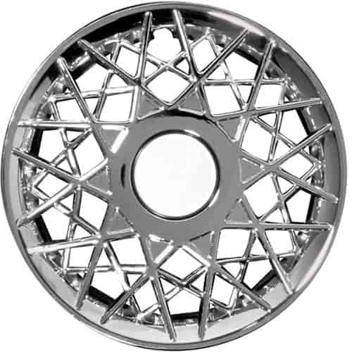 Aftermarket Wheel Cover 16 in. Lace Design Metal Clip Chrome Finish
