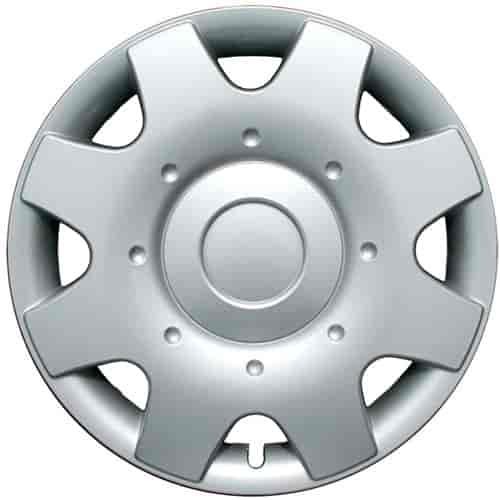 Aftermarket Wheel Cover 16 in. 8 Holes Metal Clip Silver Finish