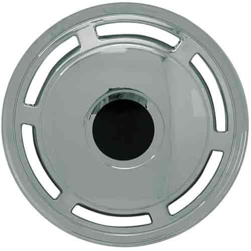 Aftermarket Wheel Cover 15 in. 6 Slots Metal Clip Chrome Finish