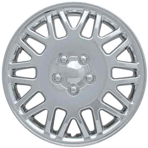 Aftermarket Wheel Cover 16 in. Lace Design Metal Clip Chrome Finish