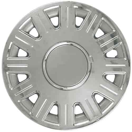 Aftermarket Wheel Cover 16 in. 12 Spokes Metal Clip Chrome Finish