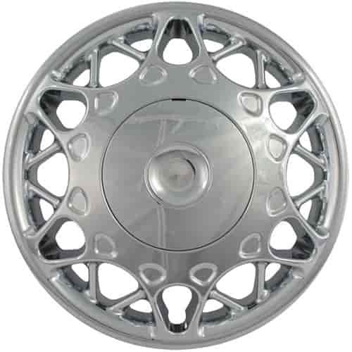 Aftermarket Wheel Cover 15 in. 24 Hole Lacy Spokes Bolt-On Clip Silver Finish