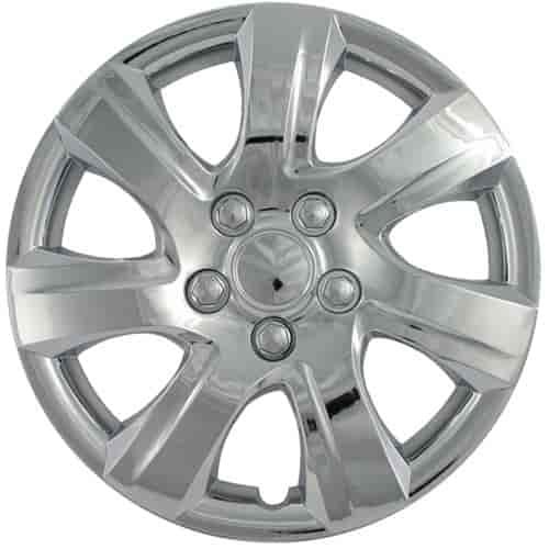 Aftermarket Wheel Cover 16 in. 7 Spokes Wheel # 61155 Metal Clip Silver Finish