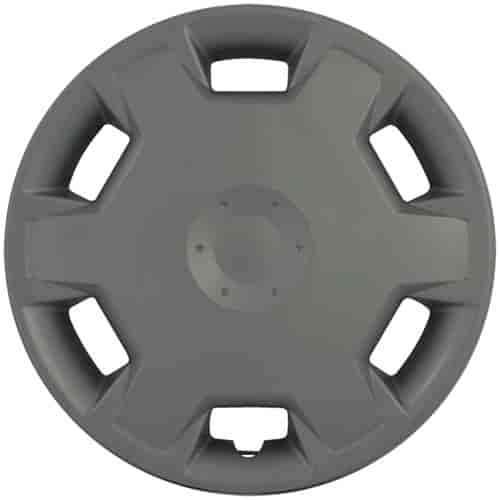 Aftermarket Wheel Cover 15 in. 6 Hole Design Metal Clip Silver Finish