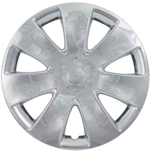 Aftermarket Wheel Cover 16 in. 7 Spokes Plastic Clip Chrome Finish Fusion