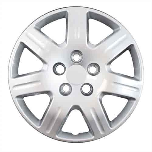 Aftermarket Wheel Cover 16 in. 6 Spokes Wheel # 55069 Bolt-On Clip Silver Finish
