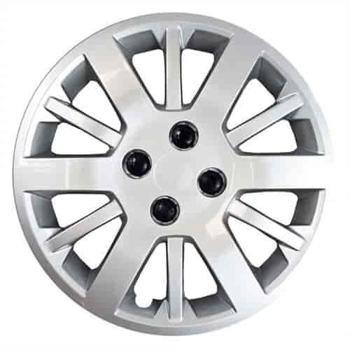 Aftermarket Wheel Cover 15 in. 12 Spokes Bolt-On Clip Silver Finish