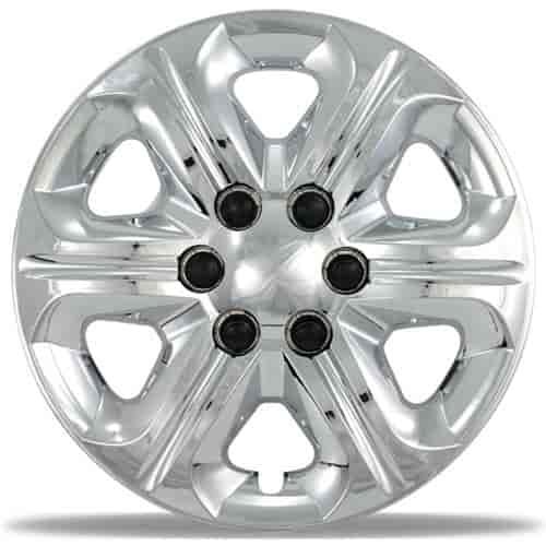 Aftermarket Wheel Cover 17 in. 6 Spokes Wheel # 3284 Bolt-On Clip Chrome Finish