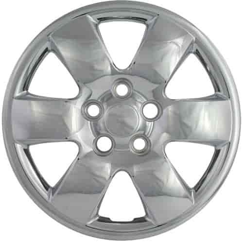 Aftermarket Wheel Cover 16 in. 6 Spokes Wheel # 66017 Bolt-On Clip Chrome Finish