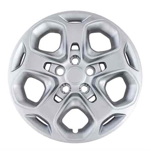 Aftermarket Wheel Cover 17 in. 5 Spokes Wheel # 7052 Push-On Clip Silver Finish