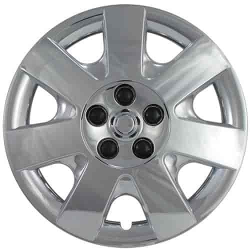 Aftermarket Wheel Cover 16 in. 7 Spokes Wheel # 7027 Bolt-On Clip Silver Finish