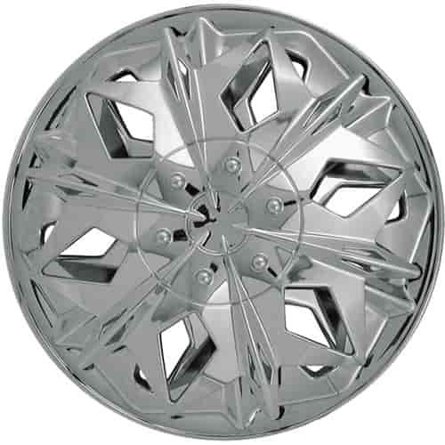 Aftermarket Wheel Cover 14 in. Spinning Metal Clip Chrome Finish