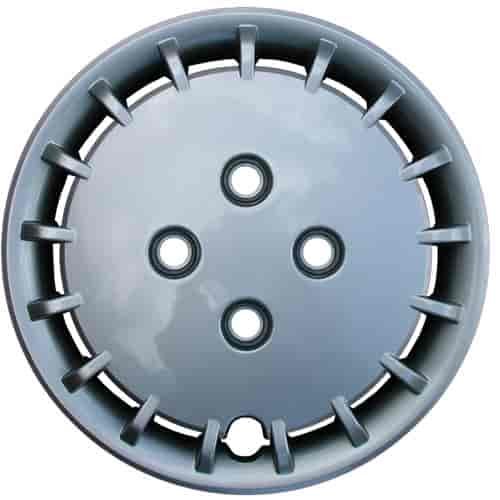 Aftermarket Wheel Cover 14 in. 17 Straight Spokes Bolt-On Clip Silver Finish