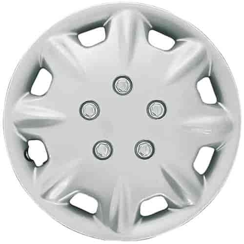 Aftermarket Wheel Cover 14 in. 8 Holes Plastic Clip Silver Finish
