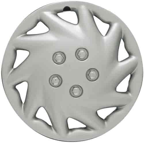 Aftermarket Wheel Cover 14 in. 10 Directional Holes Plastic Clip Silver Finish