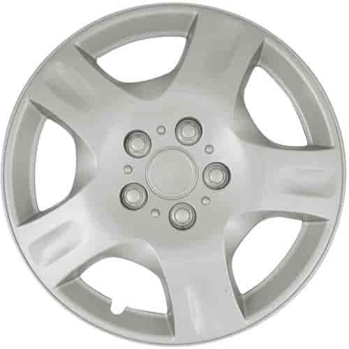 Aftermarket Wheel Cover 16 in. 5 Spokes Wheel # 53066 Plastic Clip Silver Finish