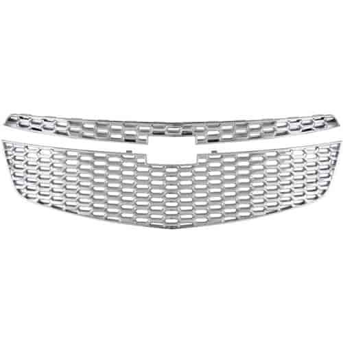 Grille Overlay 2 pc. Triple Chrome Plated ABS