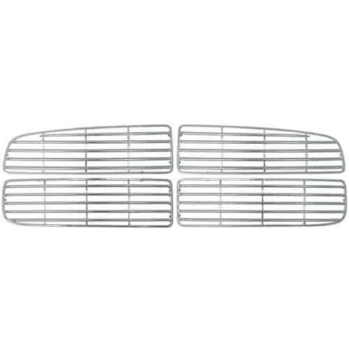Grille Overlay 4 pc. Triple Chrome Plated ABS Snap-In Honeycomb Grille Only