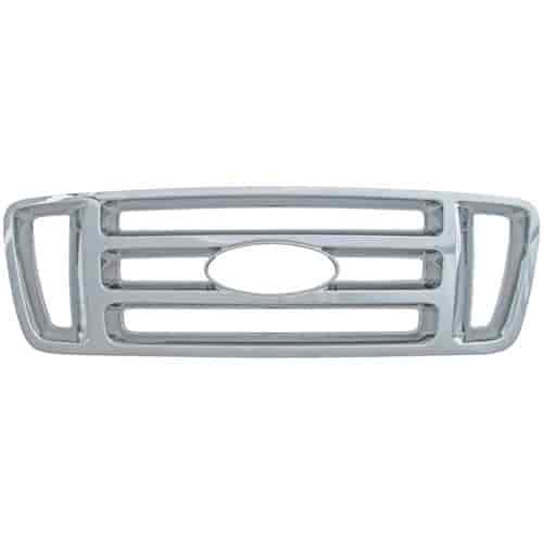 Grille Overlay 1 pc. Triple Chrome Plated ABS w/Two Sided Tape