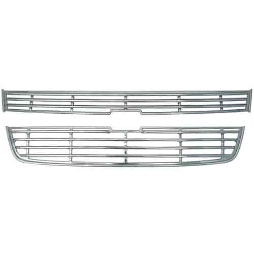 Grille Overlay 2 pc. Triple Chrome Plated ABS Snap-In