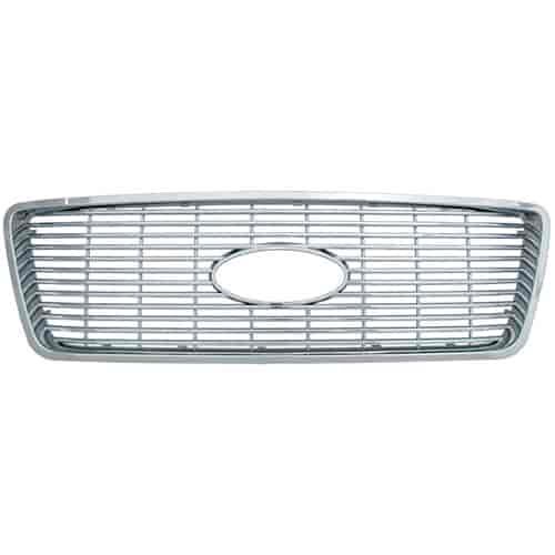 Grille Overlay 1 pc. Triple Chrome Plated ABS Snap-In Honeycomb Style