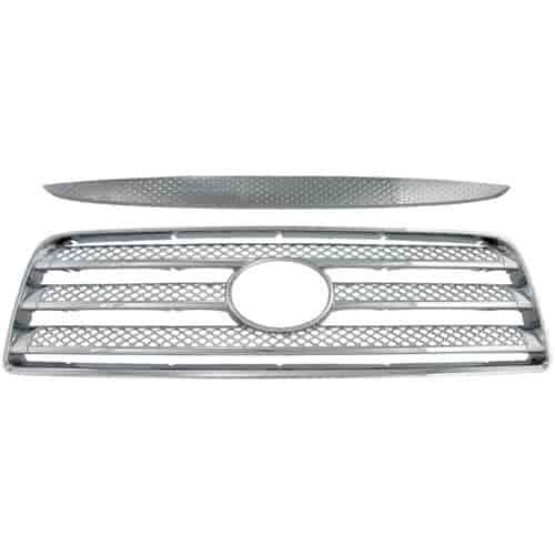 Grille Overlay 2 pc. Triple Chrome Plated ABS Snap-In