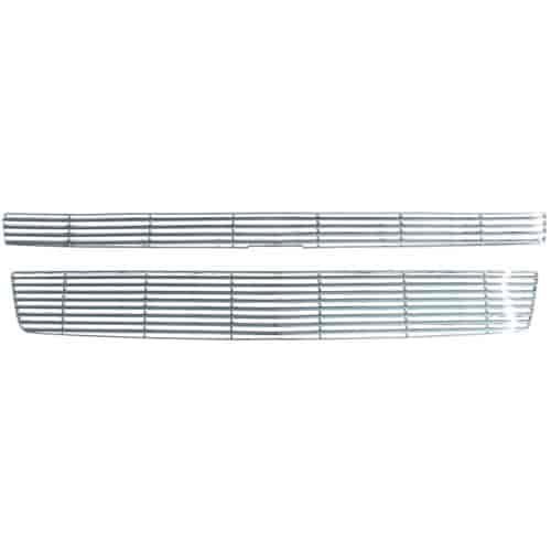 Grille Overlay 2 pc. Triple Chrome Plated ABS Snap-In Billet