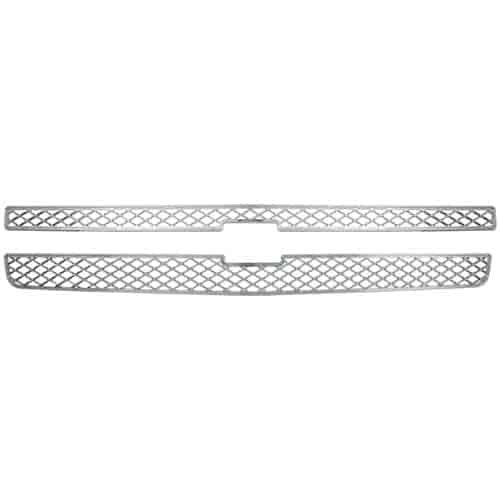 Grille Overlay 2 pc. Triple Chrome Plated ABS Snap-In
