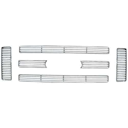Grille Overlay 6 pc. Triple Chrome Plated ABS Snap-In