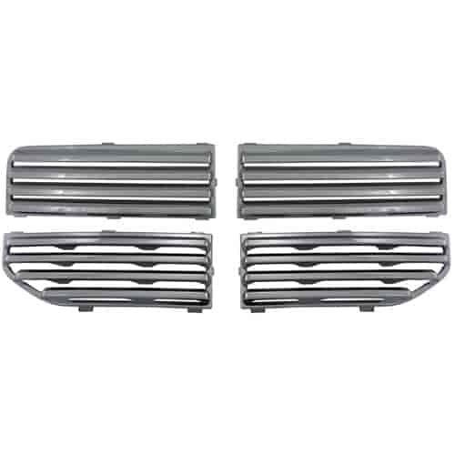Grille Overlay 4 pc. Triple Chrome Plated ABS Snap-In