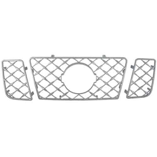 Grille Overlay 3 pc. Triple Chrome Plated ABS Snap-In Mesh