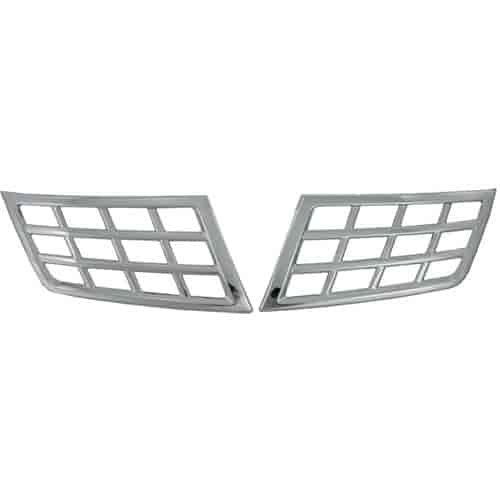 Grille Overlay 2 pc. Triple Chrome Plated ABS w/Two Sided Tape
