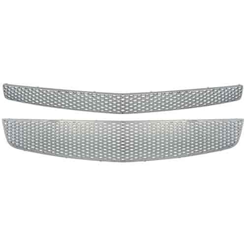 Grille Overlay 2 pc. Triple Chrome Plated ABS Snap-In