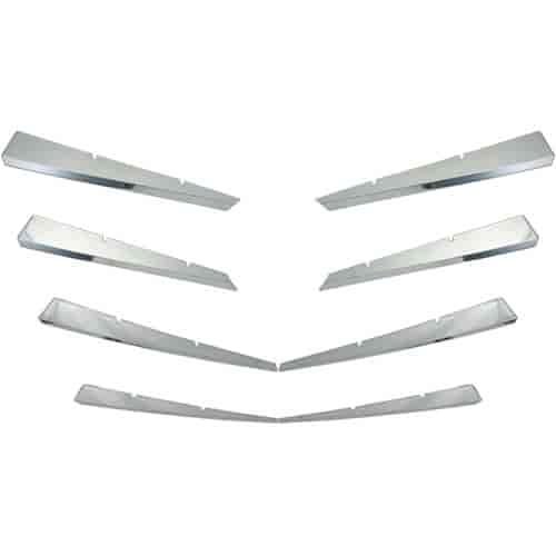 Grille Overlay 8 pc. Triple Chrome Plated ABS w/Two Sided Tape