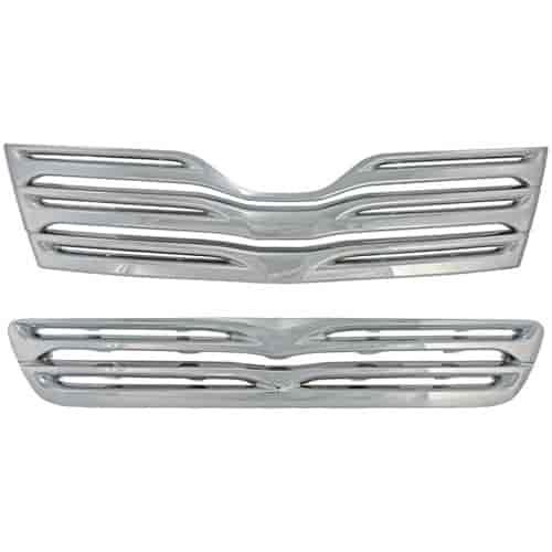 Grille Overlay 2 pc. Triple Chrome Plated ABS