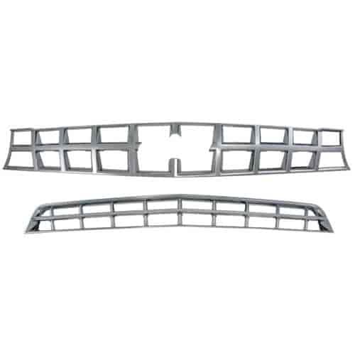 Grille Overlay 2 pc. Triple Chrome Plated ABS