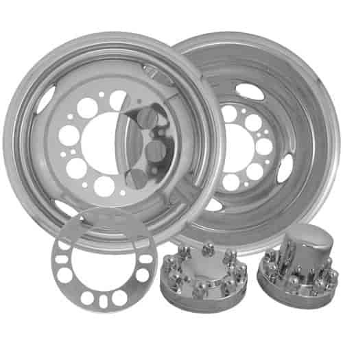 UNIVERSAL - Polished S.S. 16 Bolt-On 8Lugs 4HH